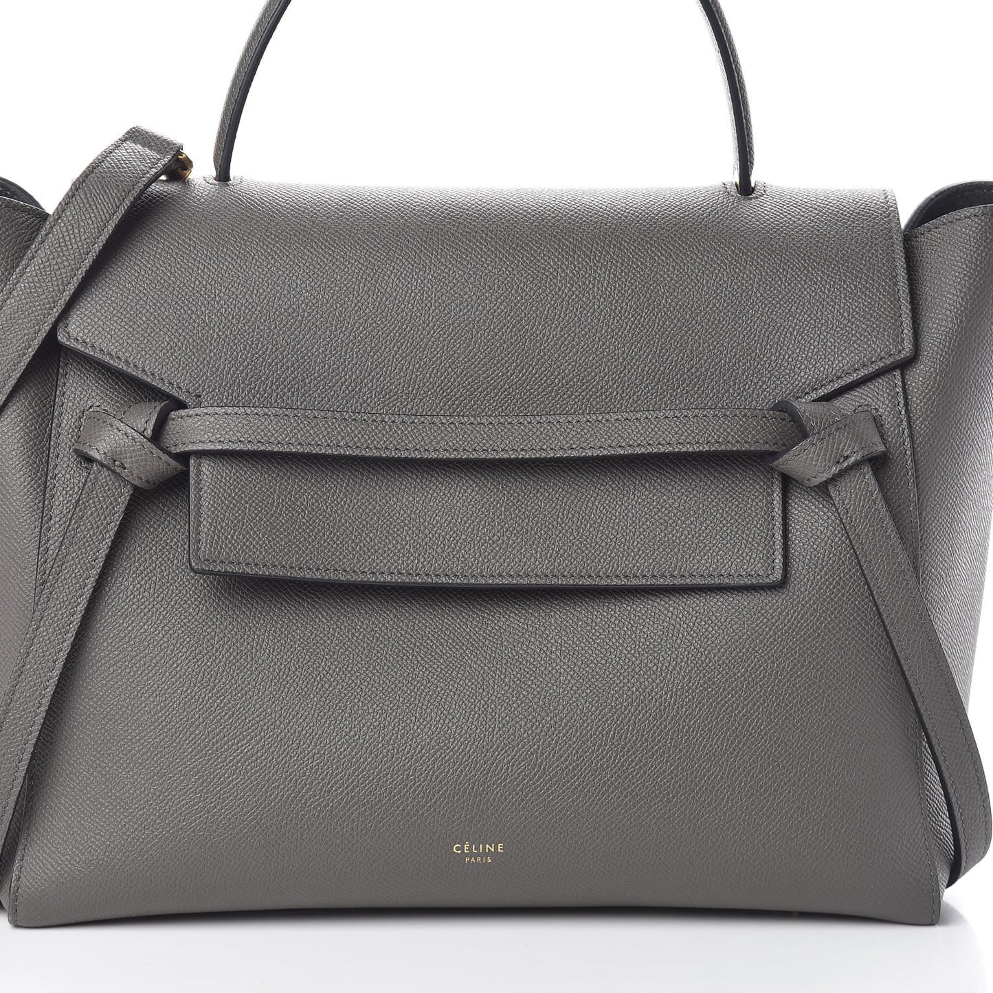 Grained Calfskin Mini Belt Bag Grey