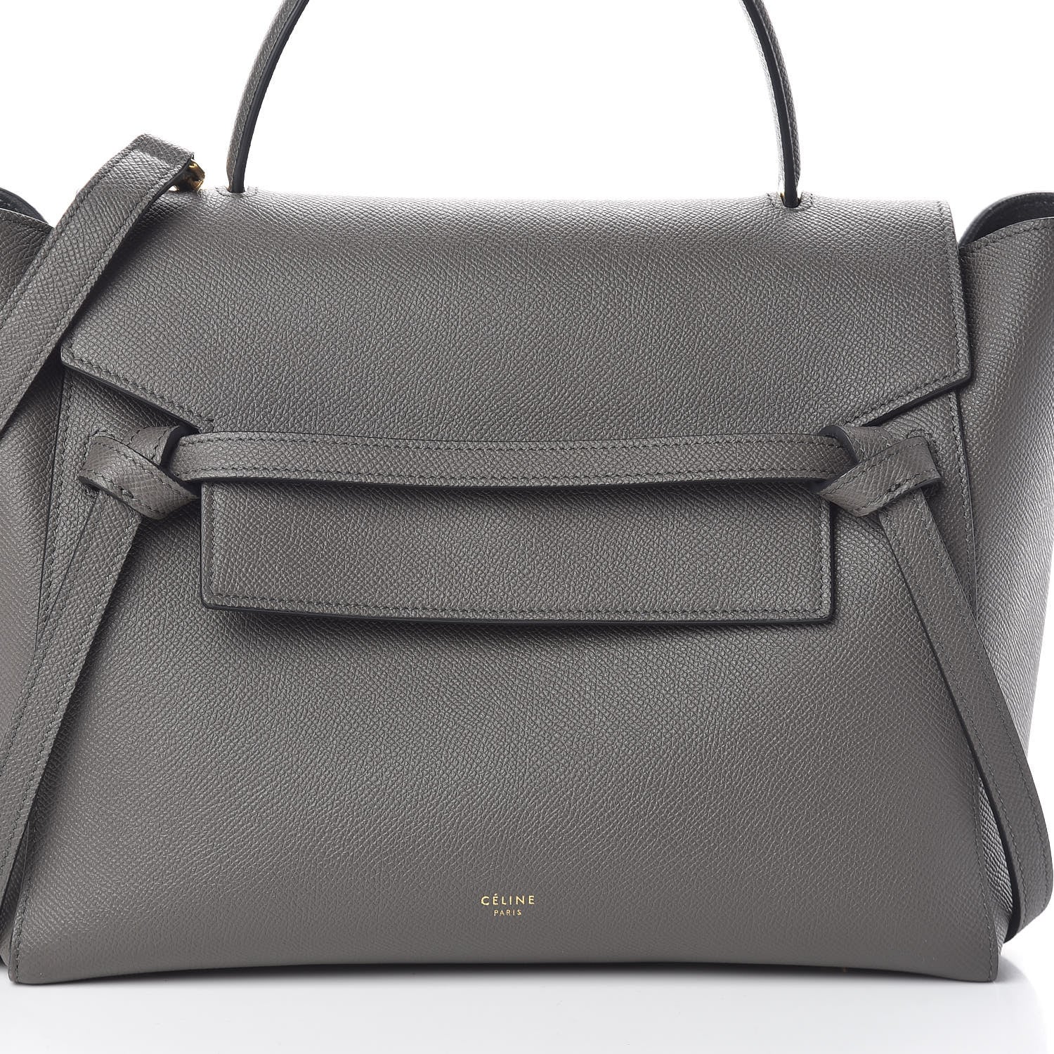 Celine Grained Calfskin Mini Belt Bag Grey 7 of 9