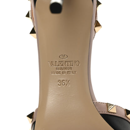 Valentino Garavani Calfskin Nappa Rockstud Slingback 60mm Pumps 36.5 Black Poudre 6 of 7