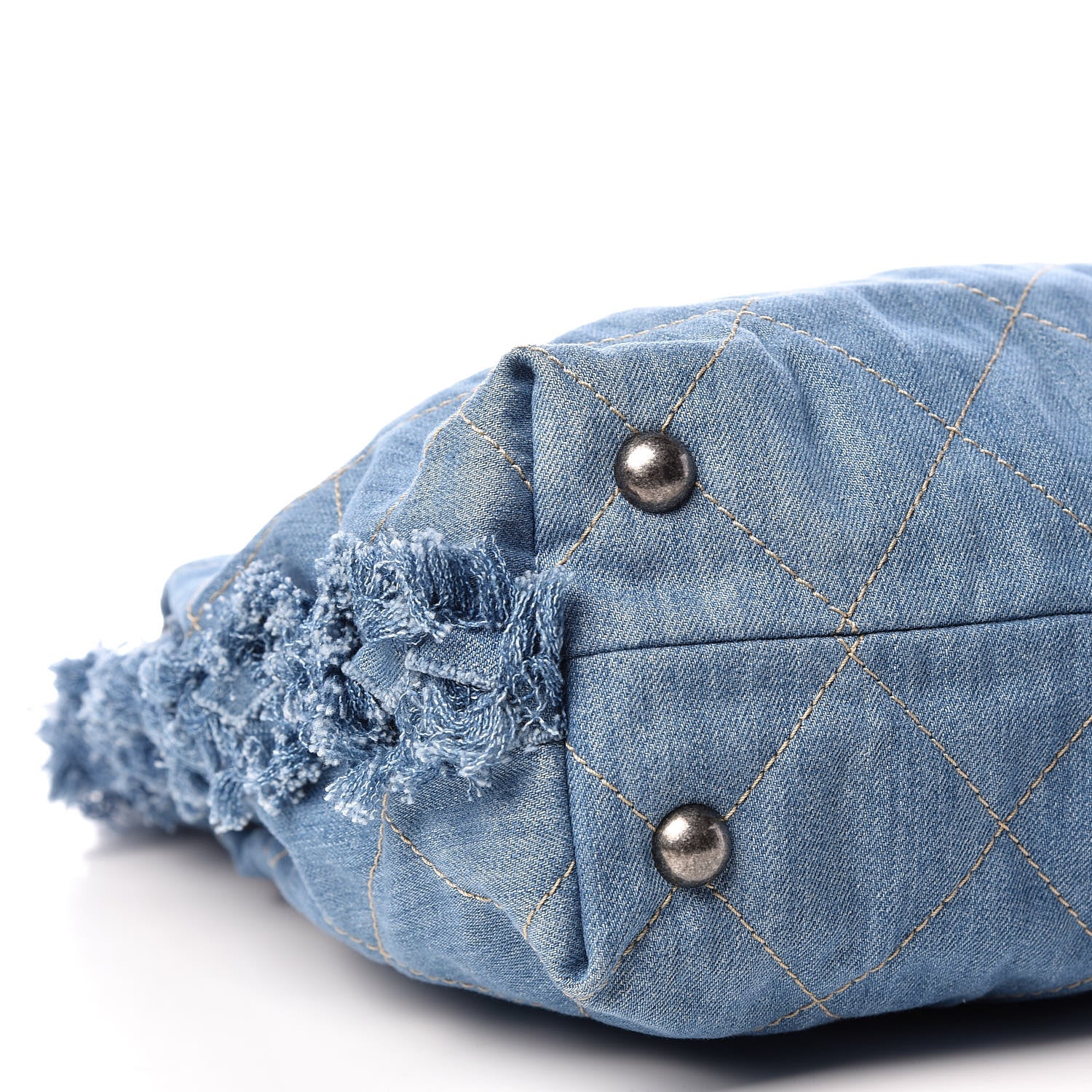 Chanel Denim Quilted Chain Hobo Light Blue 5 of 9