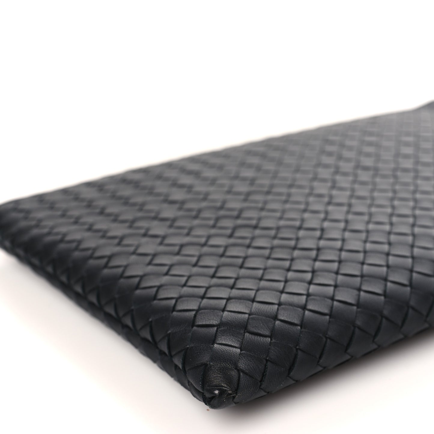 Nappa Intrecciato Medium Zip Pouch Black