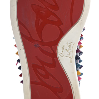 Christian Louboutin Calfskin Spike Louis Flat Sneakers 38 Black Multi 7 of 10