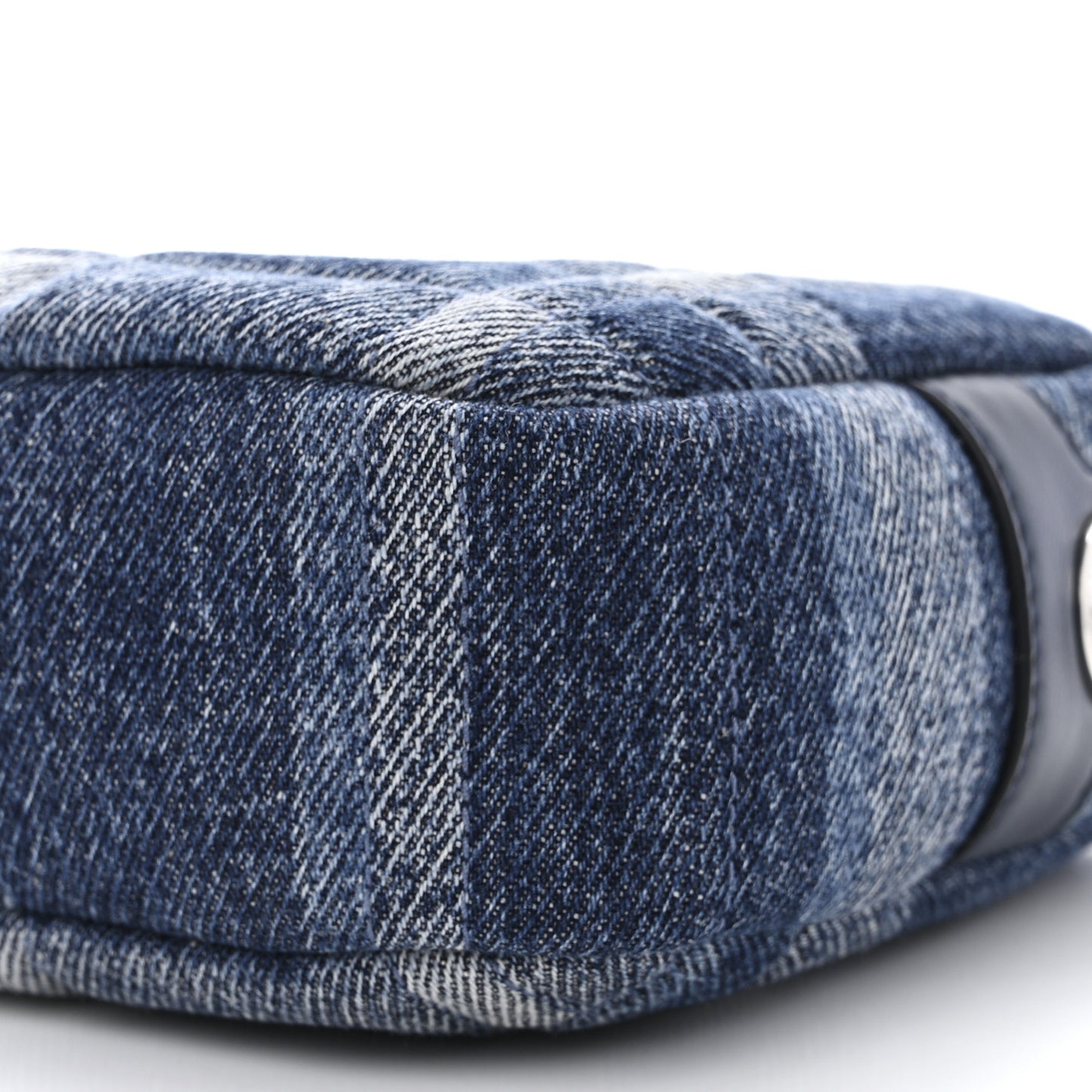 Calfskin Demin Check Small Lola Camera Bag Navy