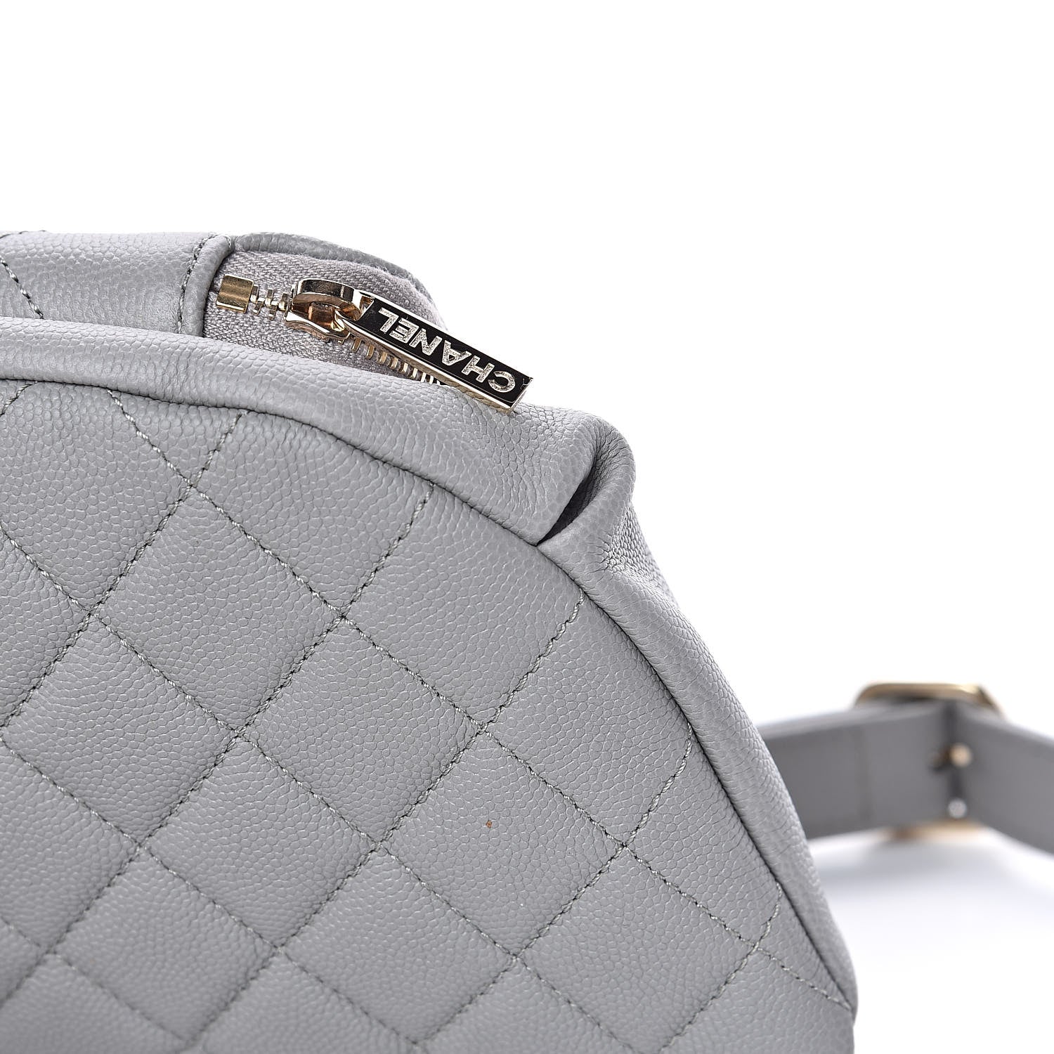 Chanel Caviar Quilted Business Affinity Waist Bag Grey 9 of 9