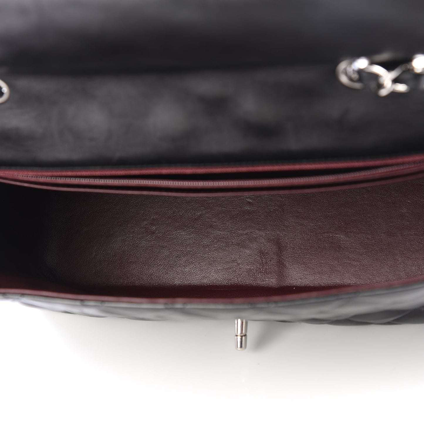 Lambskin Quilted Jumbo Single Flap Black