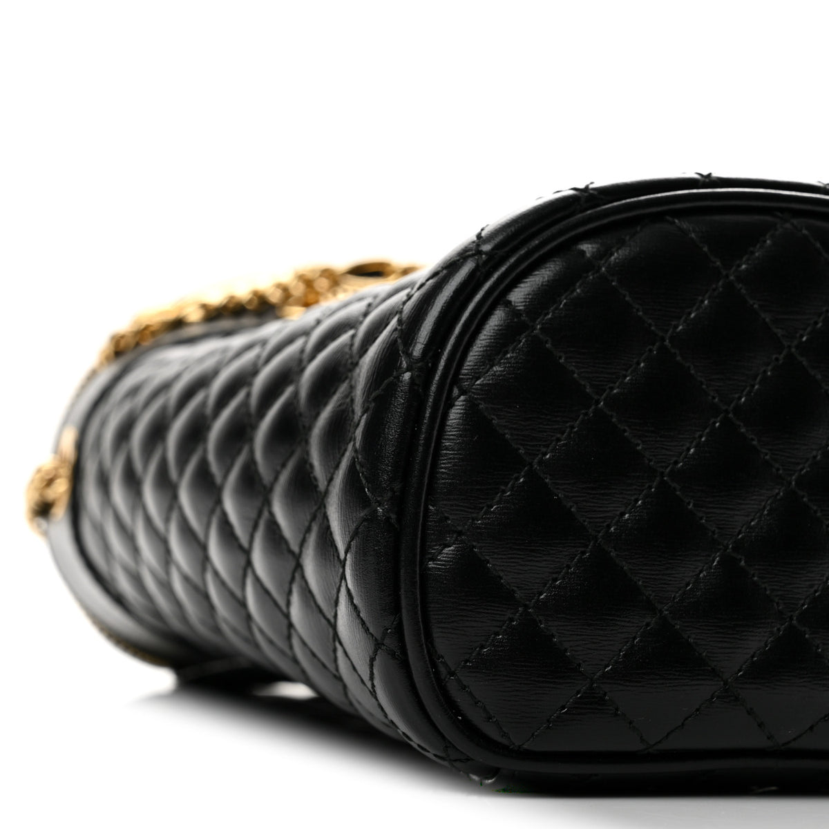 Calfskin Trapuntata Zumi Belt Bag Black