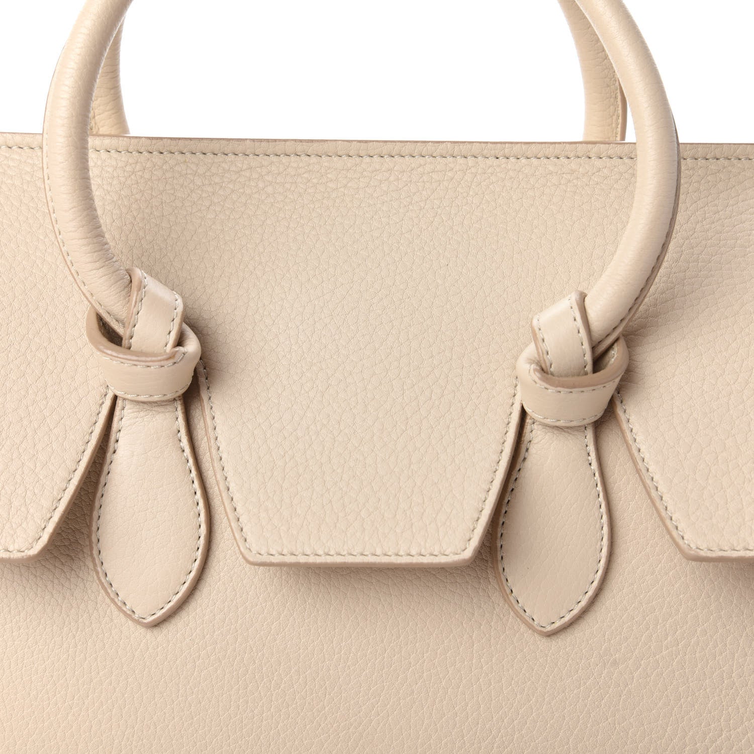 Celine Crisped Calfskin Mini Tie Knot Tote Chalk 9 of 9