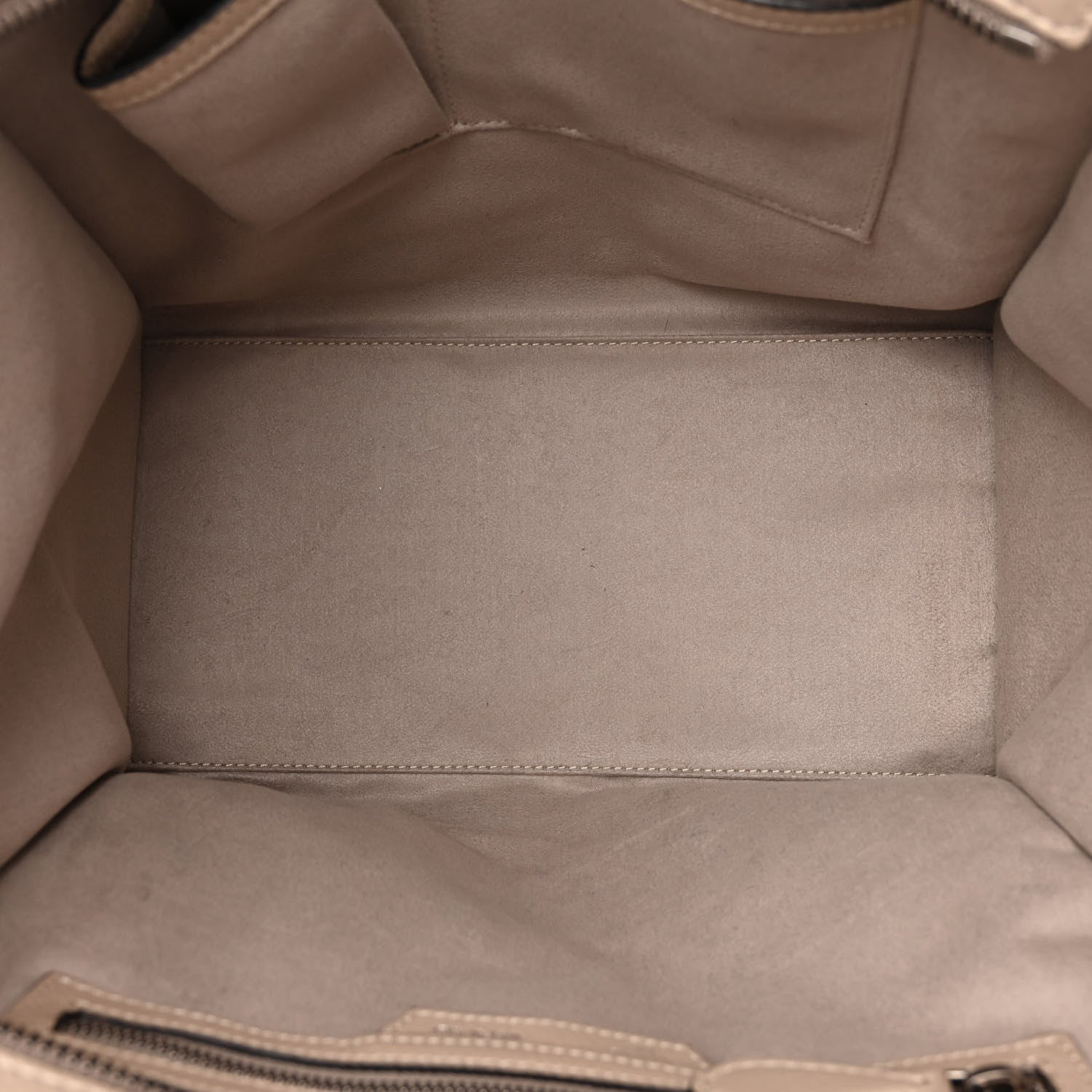 Celine Drummed Calfskin Mini Luggage Dune 5 of 15