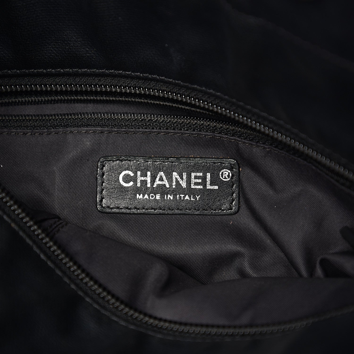 Chanel Coated Canvas Quilted Small Paris Biarritz Tote Black 5 of 10