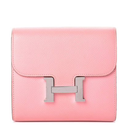 Hermes Epsom Constance Short Wallet Rose Confetti 1 of 24