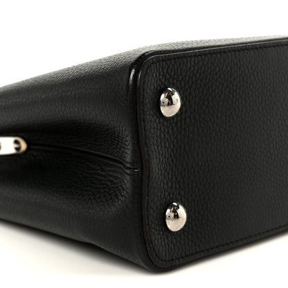 Louis Vuitton Taurillon Capucines MM Black Fuchsia 8 of 9