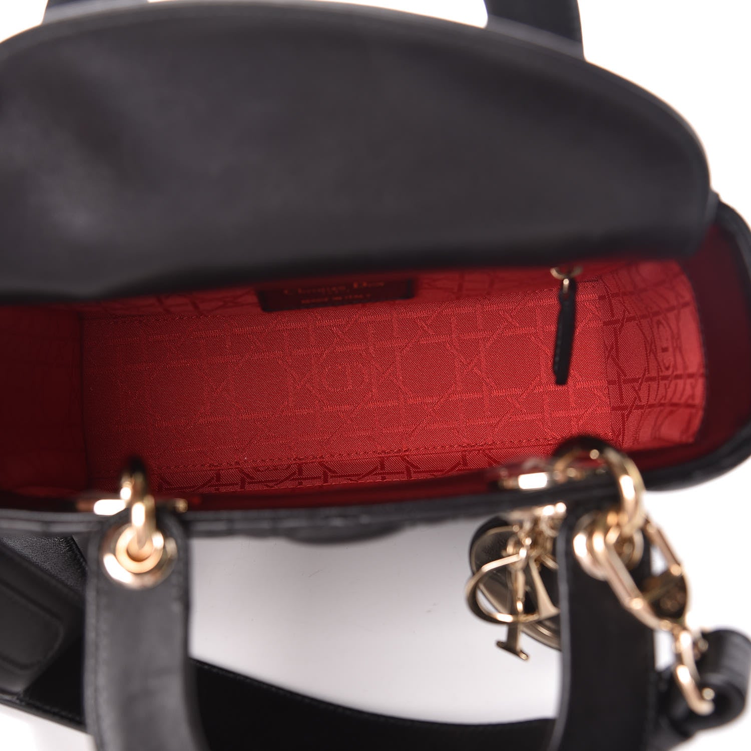 Christian Dior Lambskin Cannage Small Lucky Badges My Lady Dior Black 5 of 9