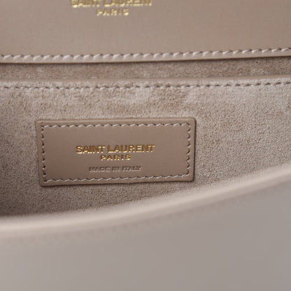 Saint Laurent Smooth Calfskin Small Classic Monogram Kate Tassel Satchel Dark Beige 8 of 12