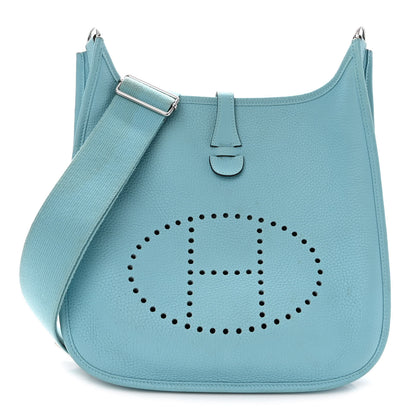 Hermes Taurillon Clemence Evelyne III PM Bleu Atoll 1 of 13