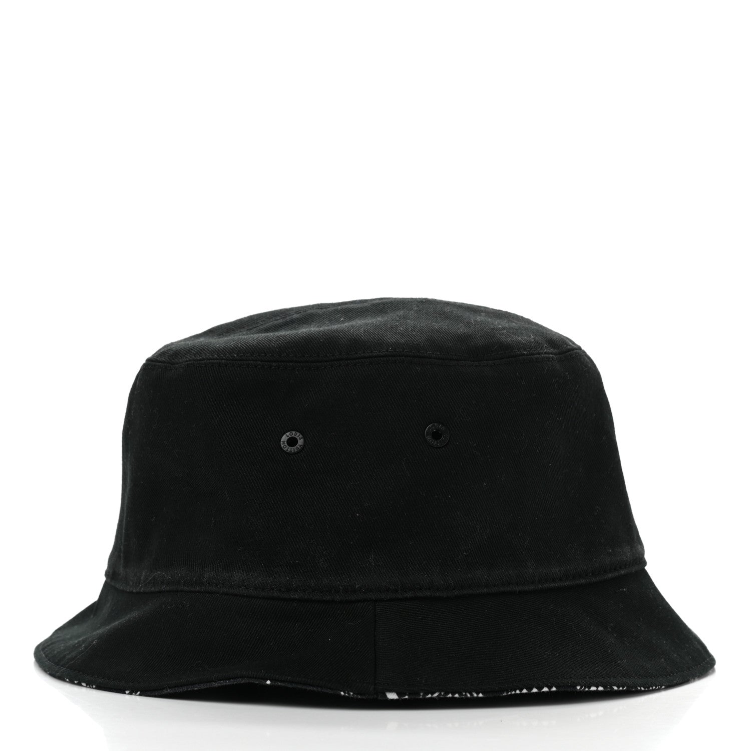 Louis Vuitton Cotton Damier Distorted Reversible Bucket Hat Black 4 of 9