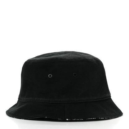 Louis Vuitton Cotton Damier Distorted Reversible Bucket Hat Black 4 of 9