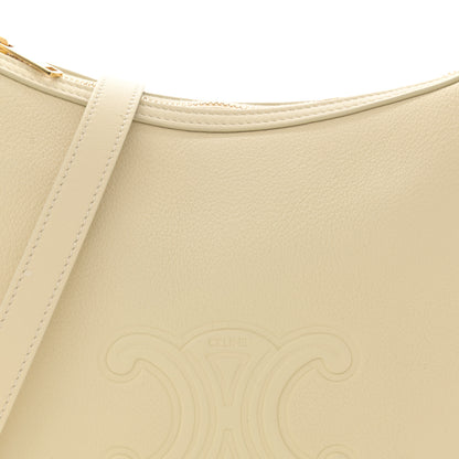 Celine Supple Calfskin Cuir Triomphe Small Heloise Shoulder Bag Limestone 8 of 13