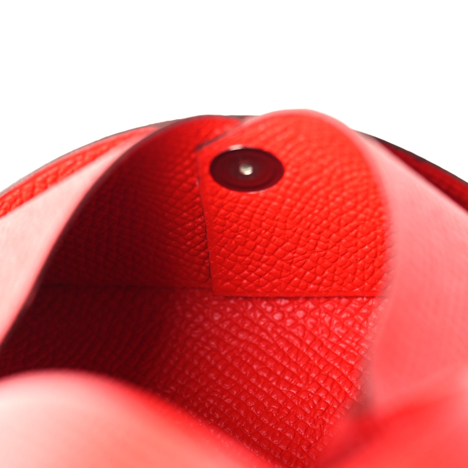 Hermes Epsom Calvi Card Case Rouge De Coeur 7 of 12