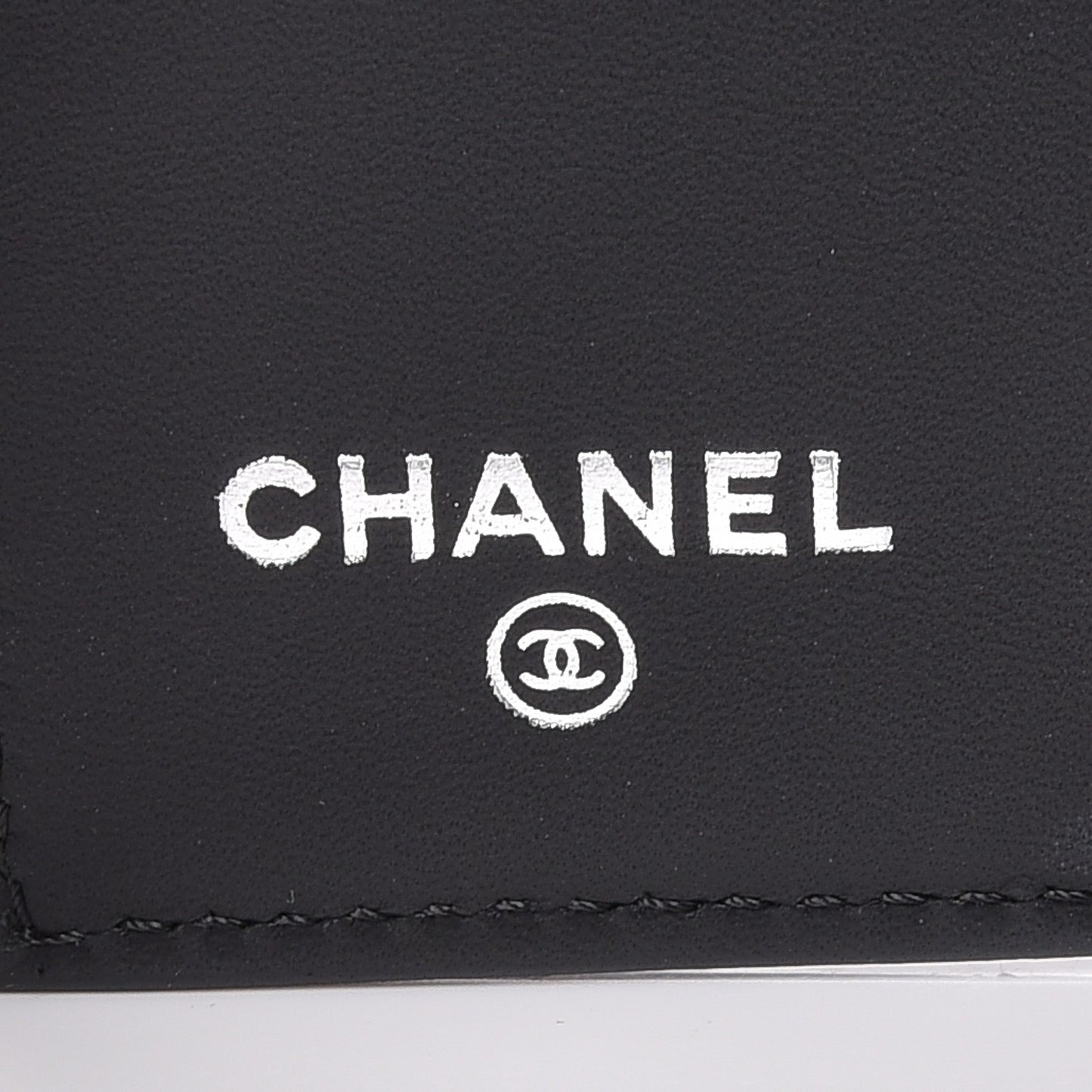 Patent Calfskin Quilted Large Flap Wallet Black