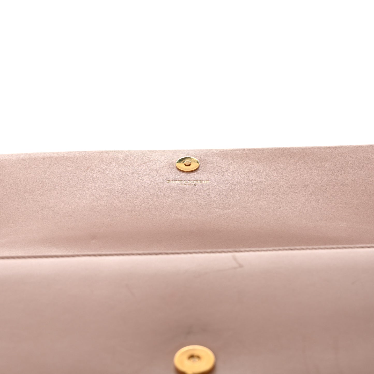 Calfskin Classic Monogram Tassel Clutch Pale Blush