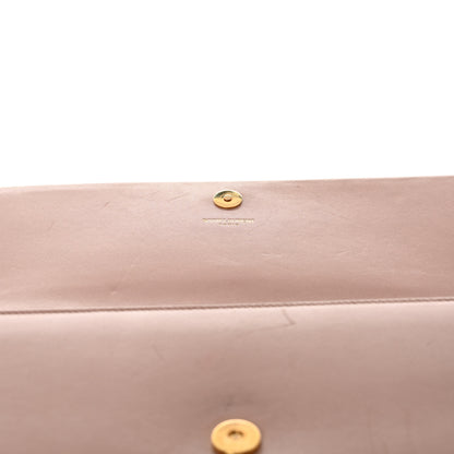 Saint Laurent Calfskin Classic Monogram Tassel Clutch Pale Blush 10 of 14