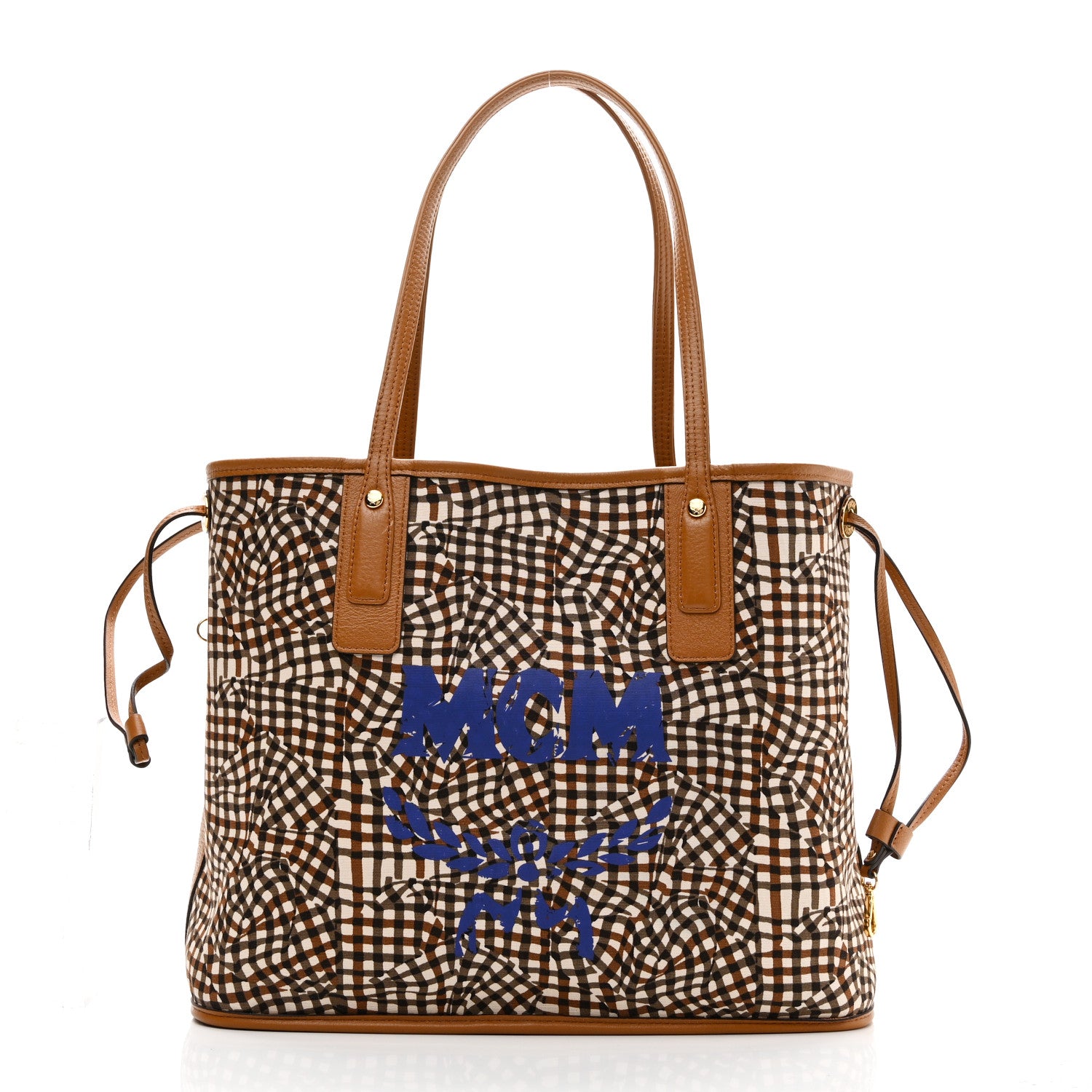 MCM Visetos Medium Liz Reversible Shopper Tote Cognac 3 of 16