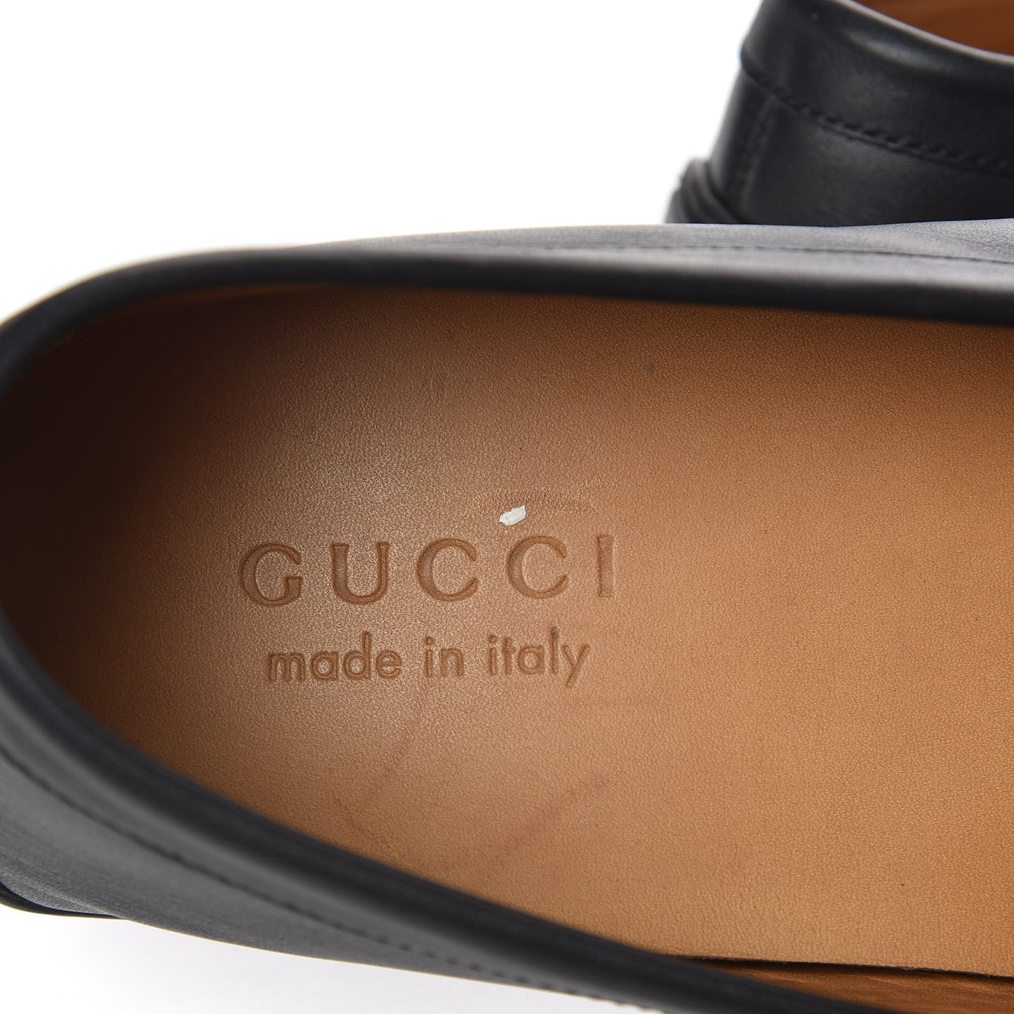 Guccissima Calfskin Mens Driver Loafers 7 Black