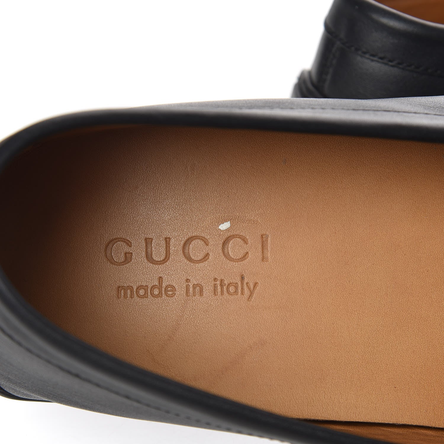 Gucci Guccissima Calfskin Mens Driver Loafers 7 Black 9 of 19