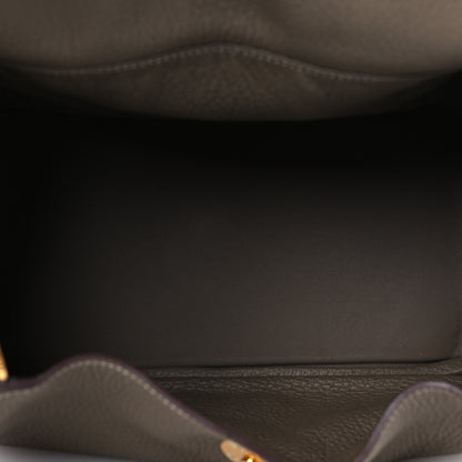 Hermes Taurillon Clemence Lindy 26 Etoupe 5 of 17