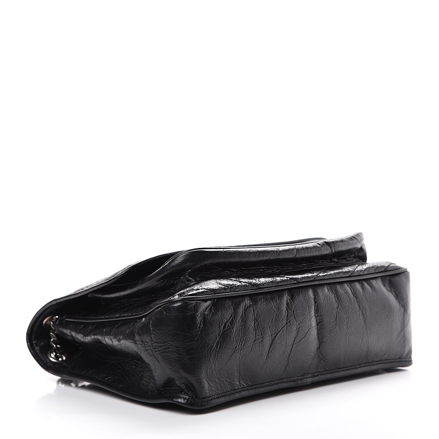 Saint Laurent Crinkled Calfskin Matelasse Monogram Large Niki Chain Satchel Black 3 of 10