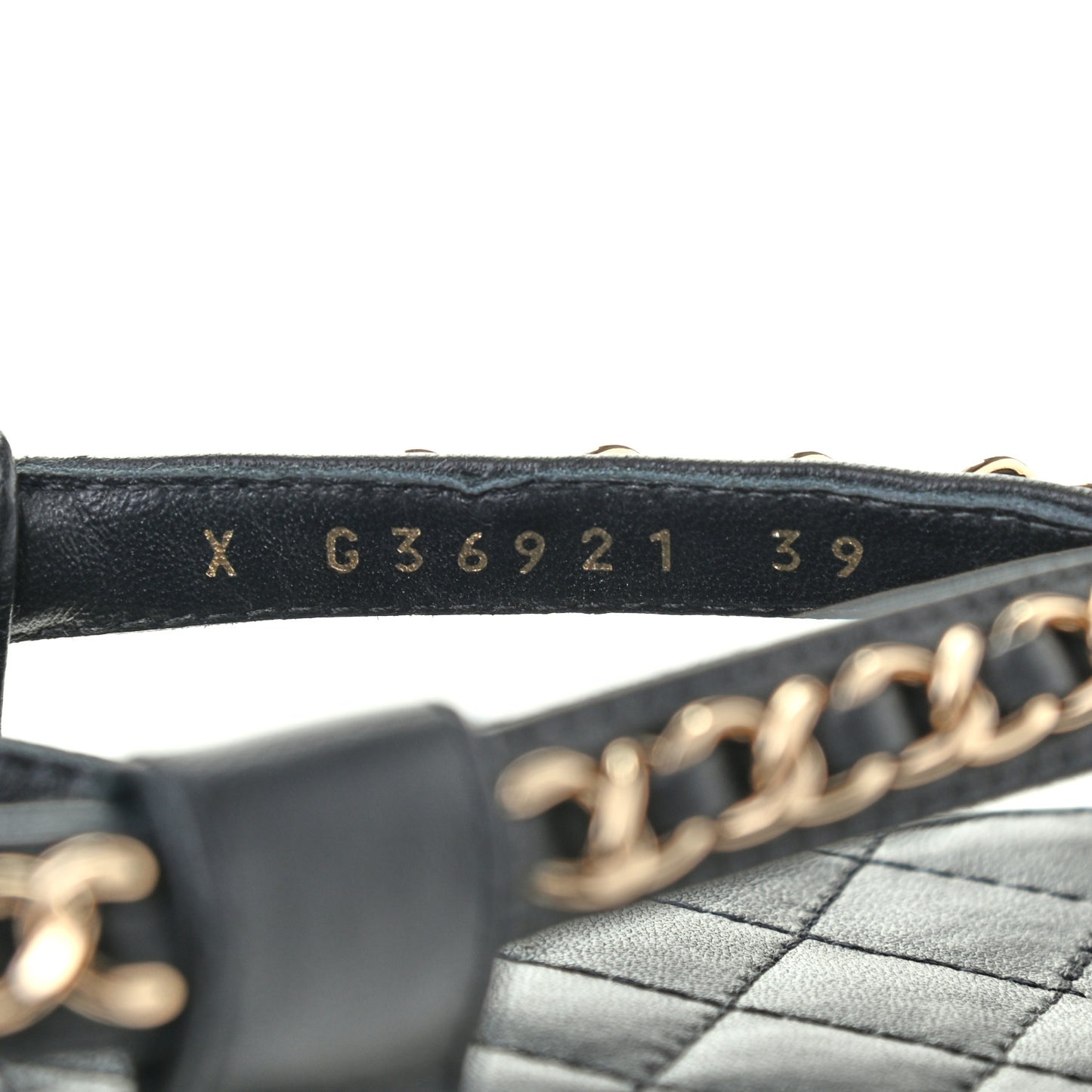 Lambskin Chain CC Thong Espadrille Sandals 39 Black