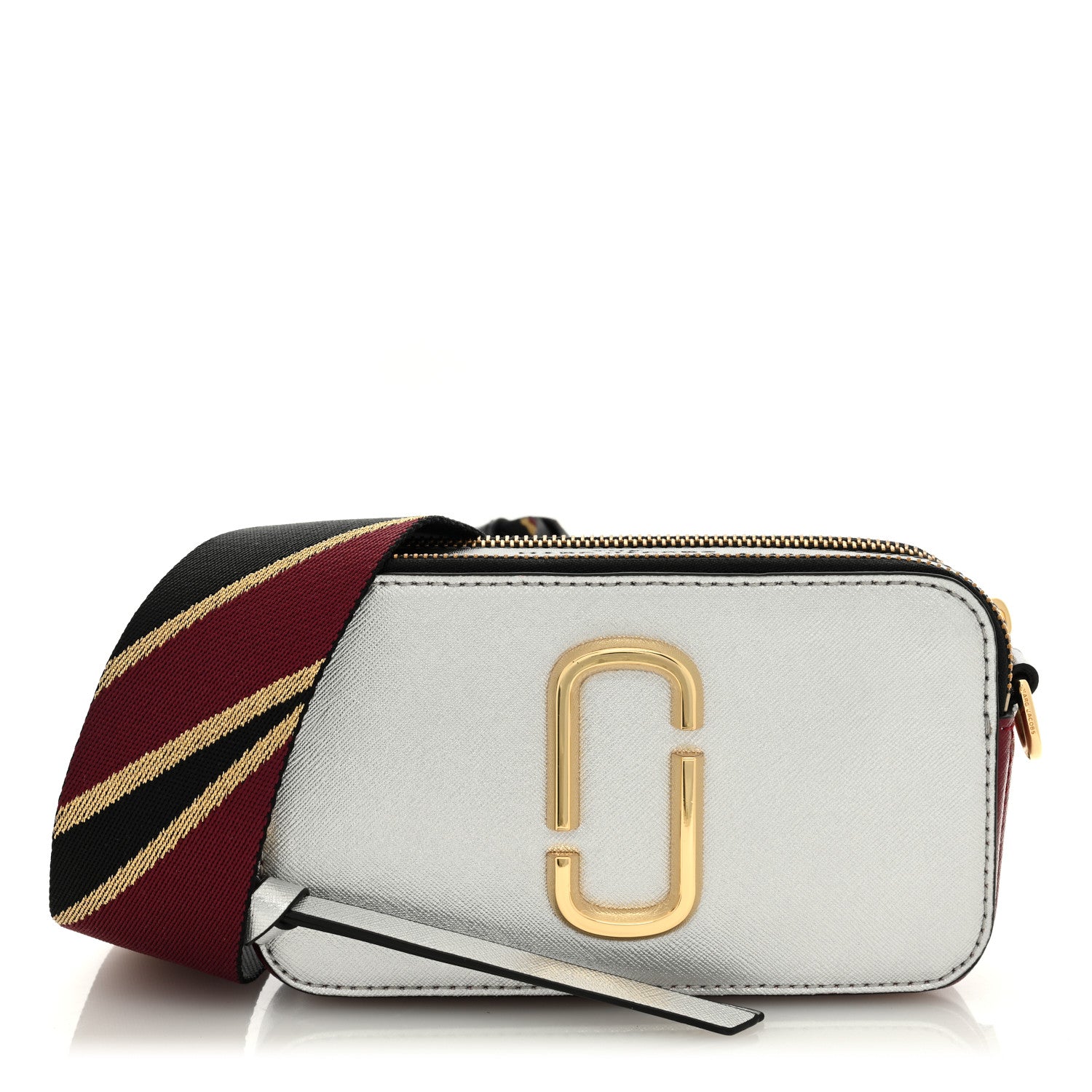 Marc Jacobs Saffiano Small Snapshot Camera Bag Silver Multicolor 1 of 10