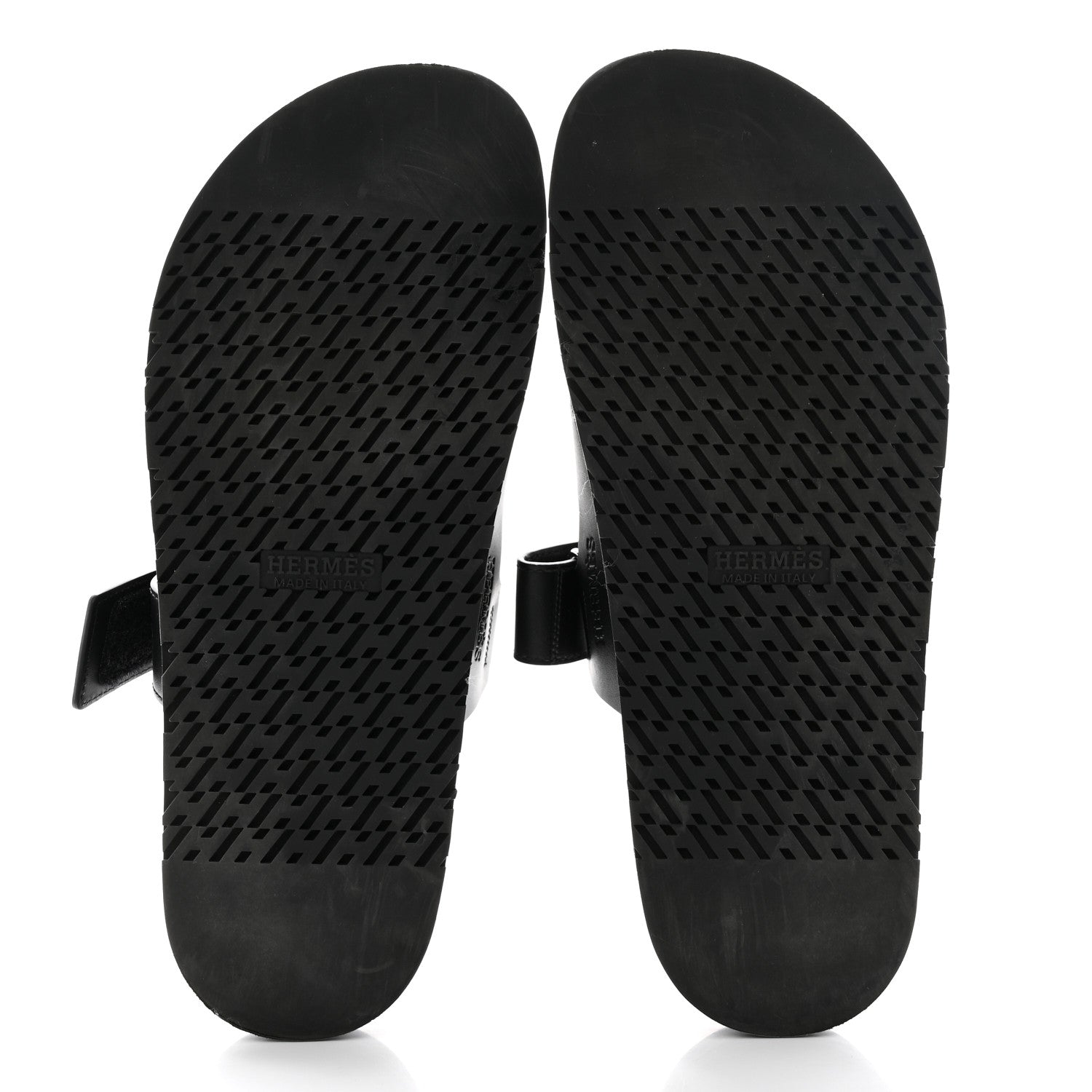 Hermes Calfskin Mens Chypre Sandals 44.5 Black 5 of 11