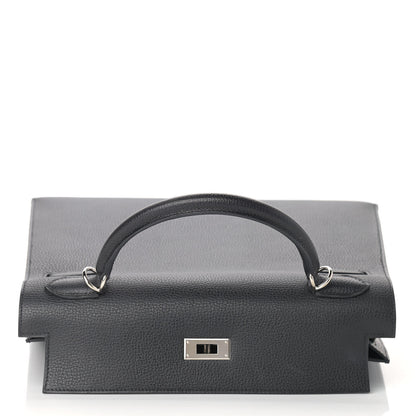 Hermes Vache Liegee Kelly Sellier 32 Black 15 of 34