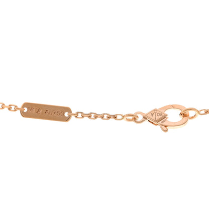 Van Cleef & Arpels 18K Rose Gold Mother Of Pearl Lucky Spring Plum Blossom Necklace 4 of 6