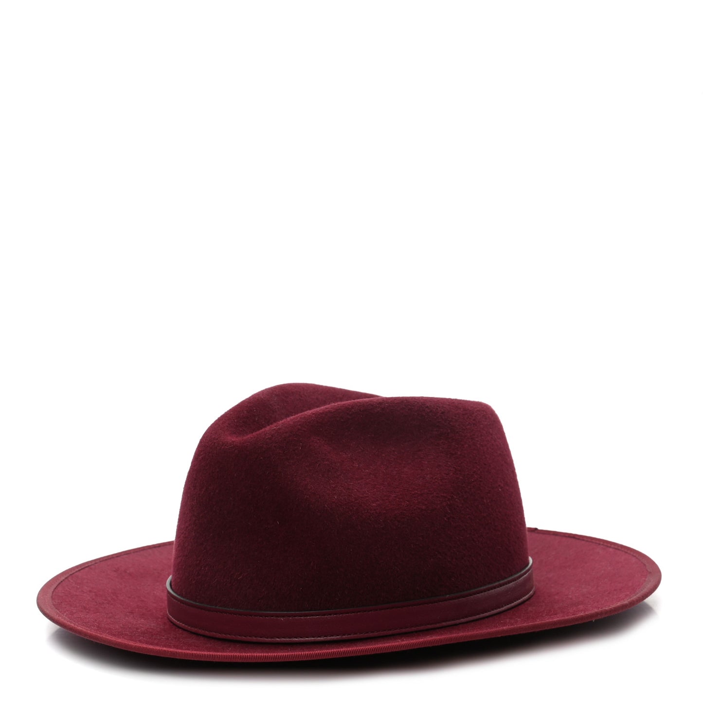 Felt Horsebit Hat S Bordeaux