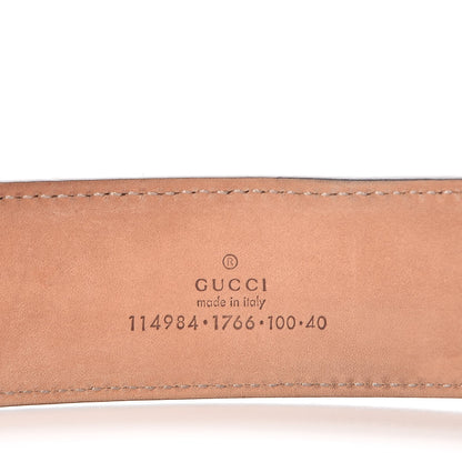 Gucci Calfskin Web Interlocking G Belt 100 40 Navy 6 of 8