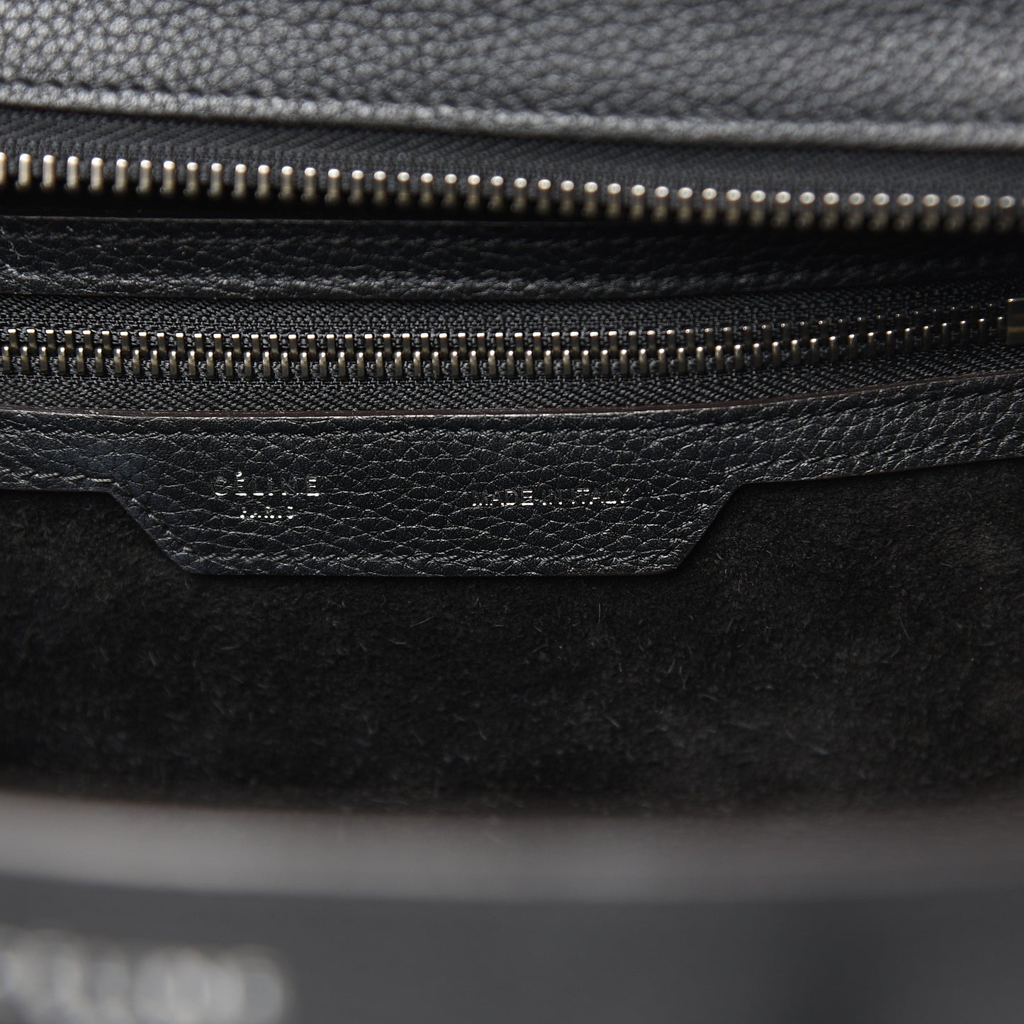 Drummed Calfskin Micro Luggage Black