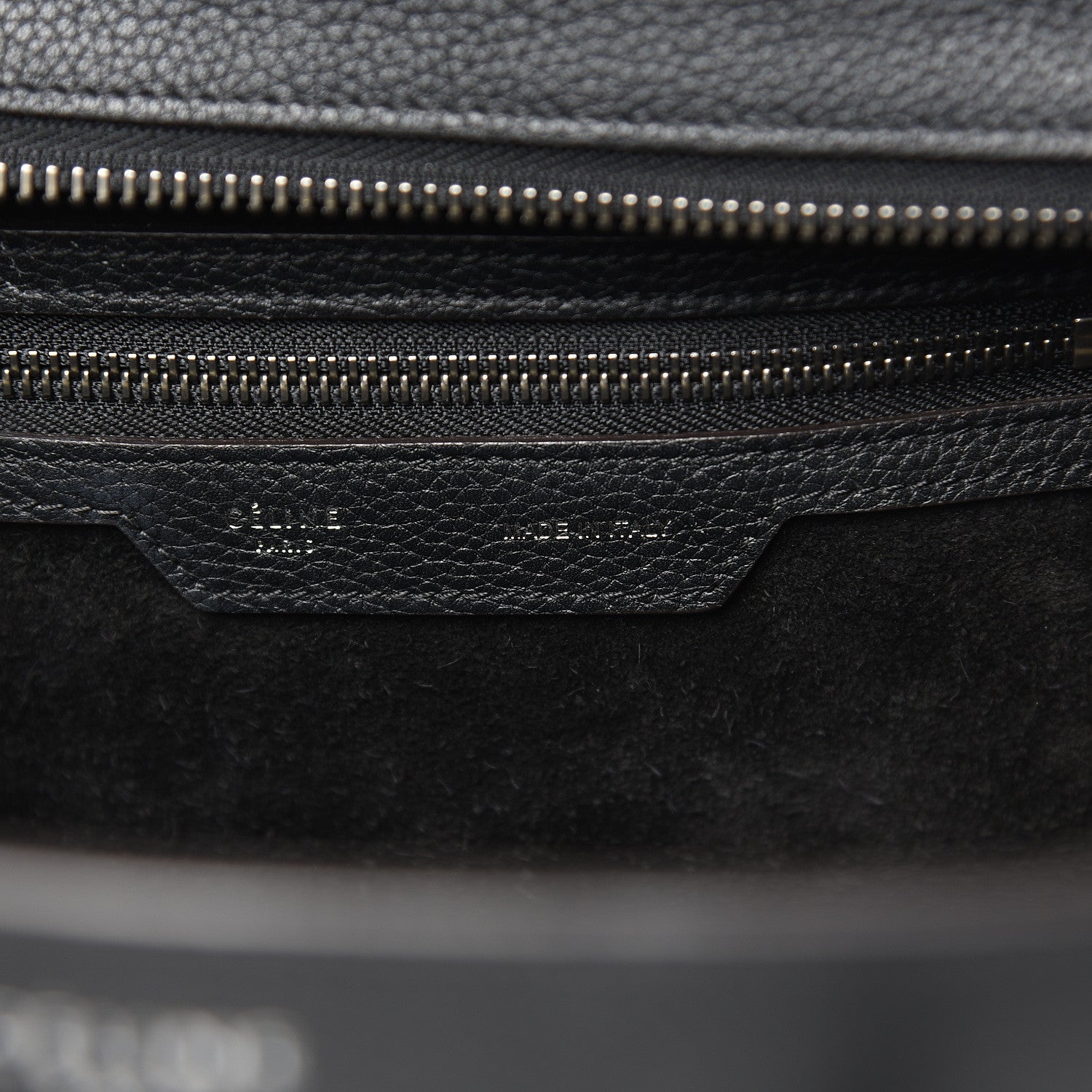 Celine Drummed Calfskin Micro Luggage Black 6 of 14