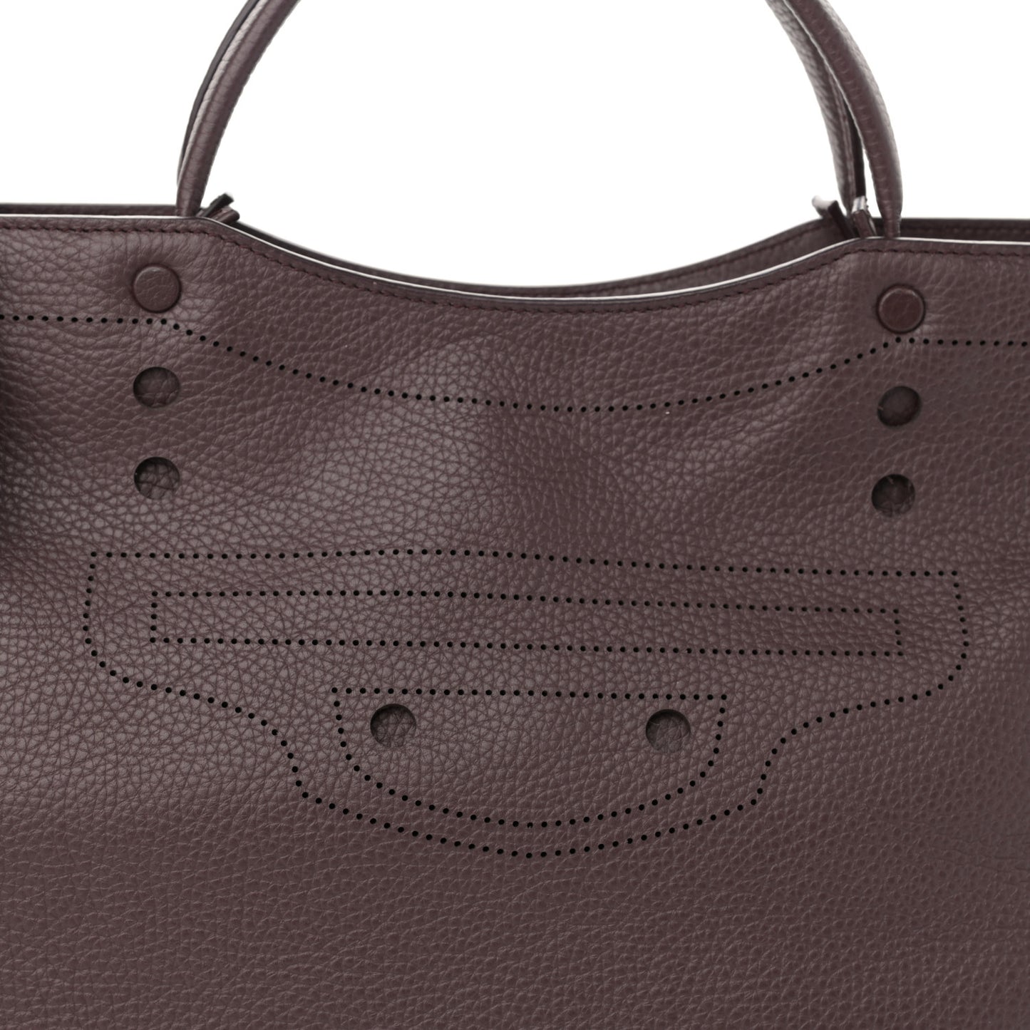 Veau Grana Perforated Blackout Hardware City Rouge Acajou
