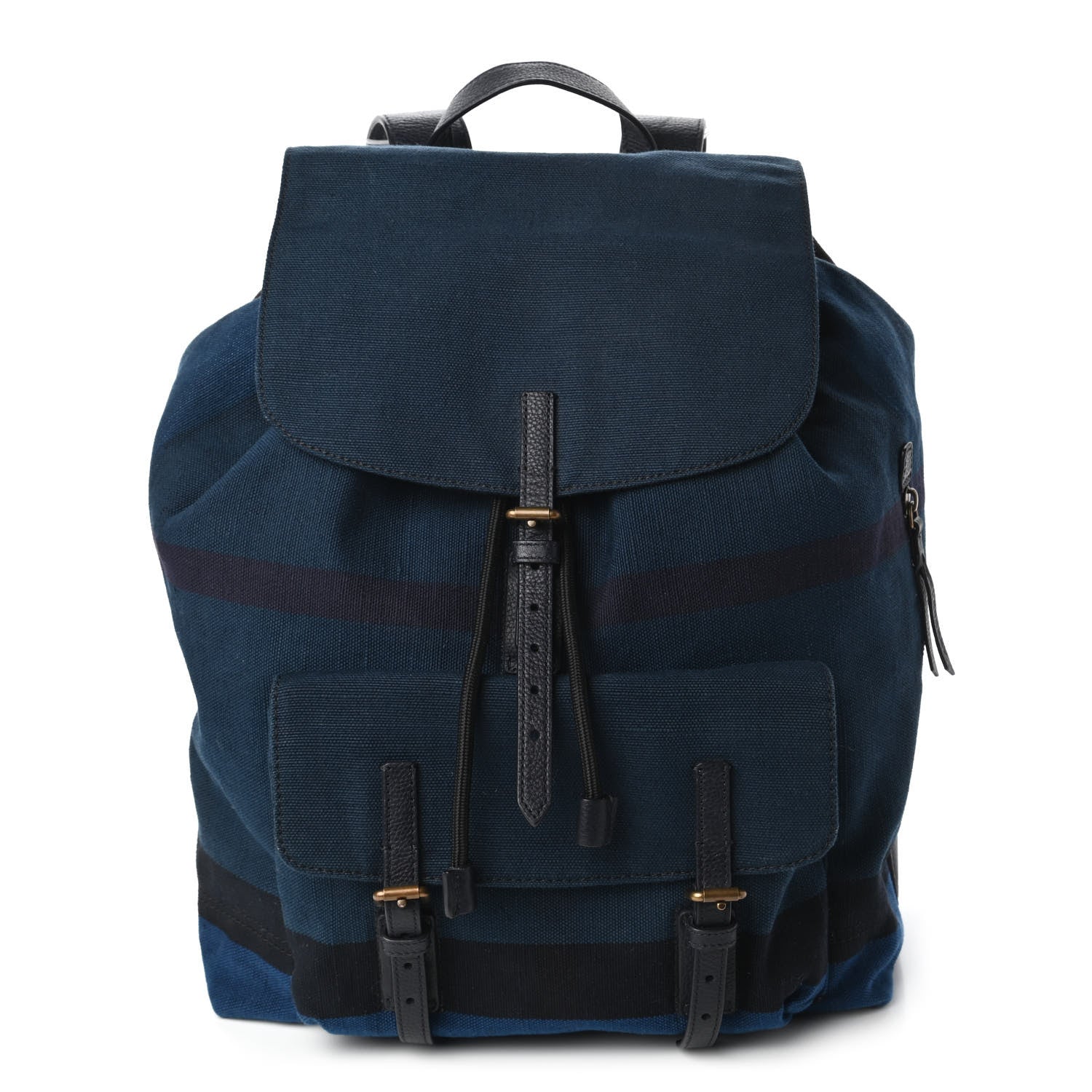 Burberry Overdyed Canvas Mega Check Small Brookdale Backpack Ultramarine Blue 1 of 10