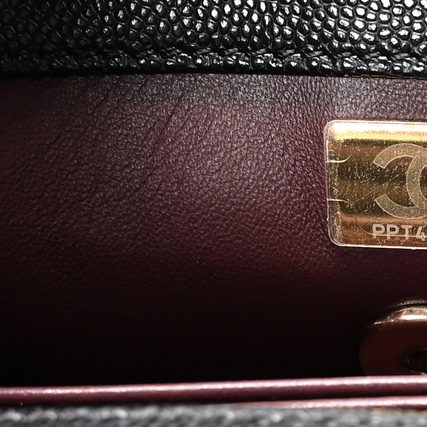Caviar Quilted Mini Coco Handle Flap Black