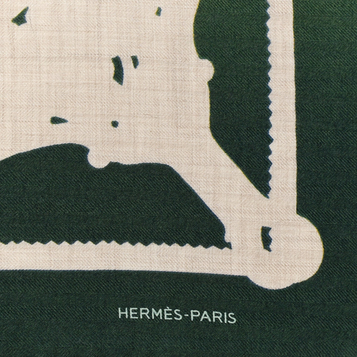 Cashmere Silk Etrier Chromatique Scarf 100 Bleu Jaune Vert