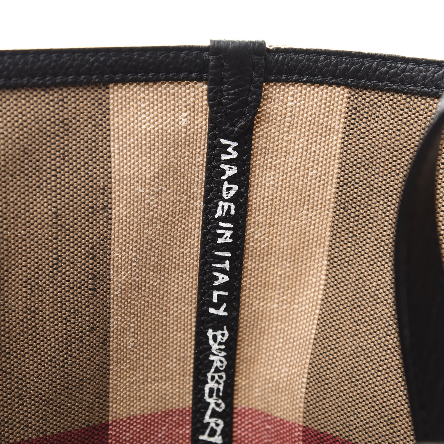 Burberry Coated Canvas Mega Check Medium Doodle Tote Black 8 of 12