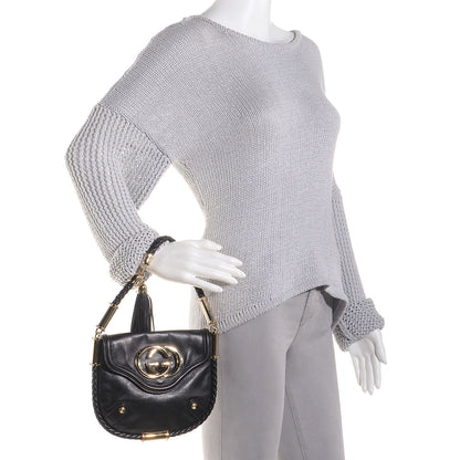 Gucci Leather Small Britt Tassel Shoulder Bag Black 2 of 7