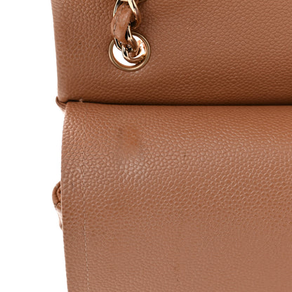 Chanel Caviar Quilted Jumbo Double Flap Beige 17 of 20