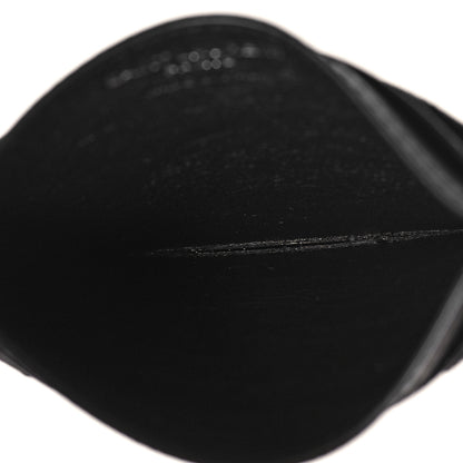 Saint Laurent Grain De Poudre Matelasse Chevron Monogram Credit Card Case Black 5 of 7