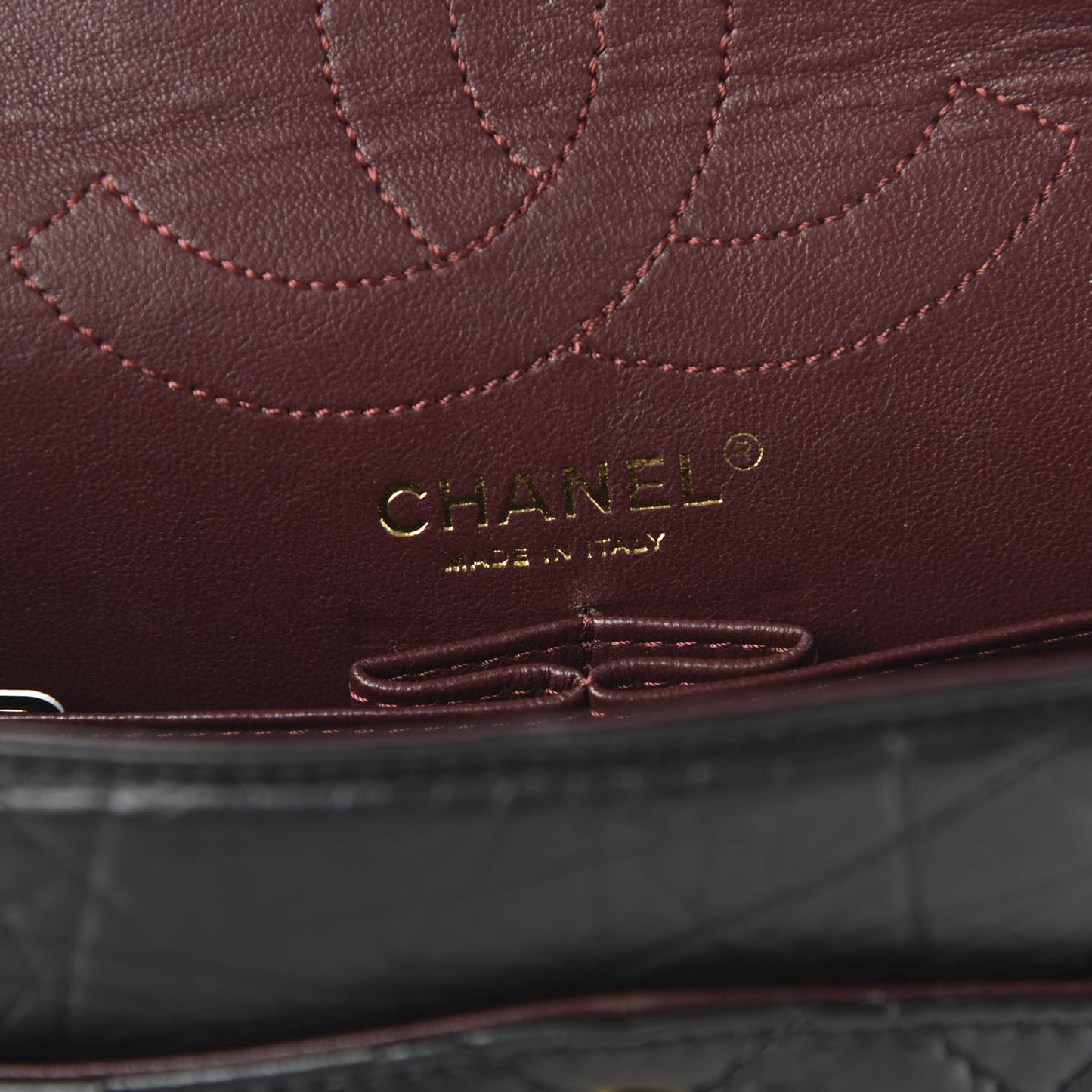 Aged Calfskin Quilted 2.55 Reissue 226 Flap Black