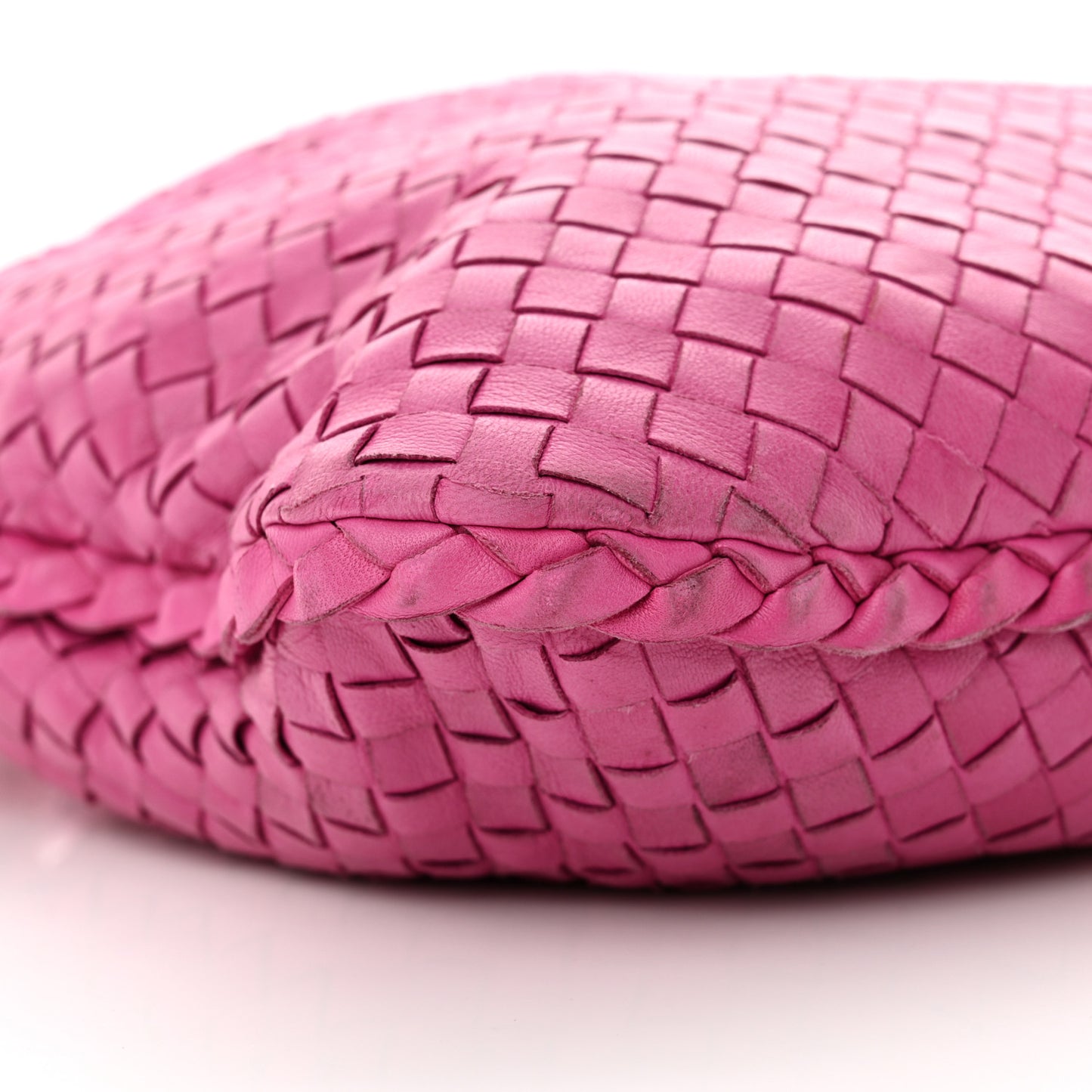 Nappa Intrecciato Medium Veneta Hobo Fuchsia