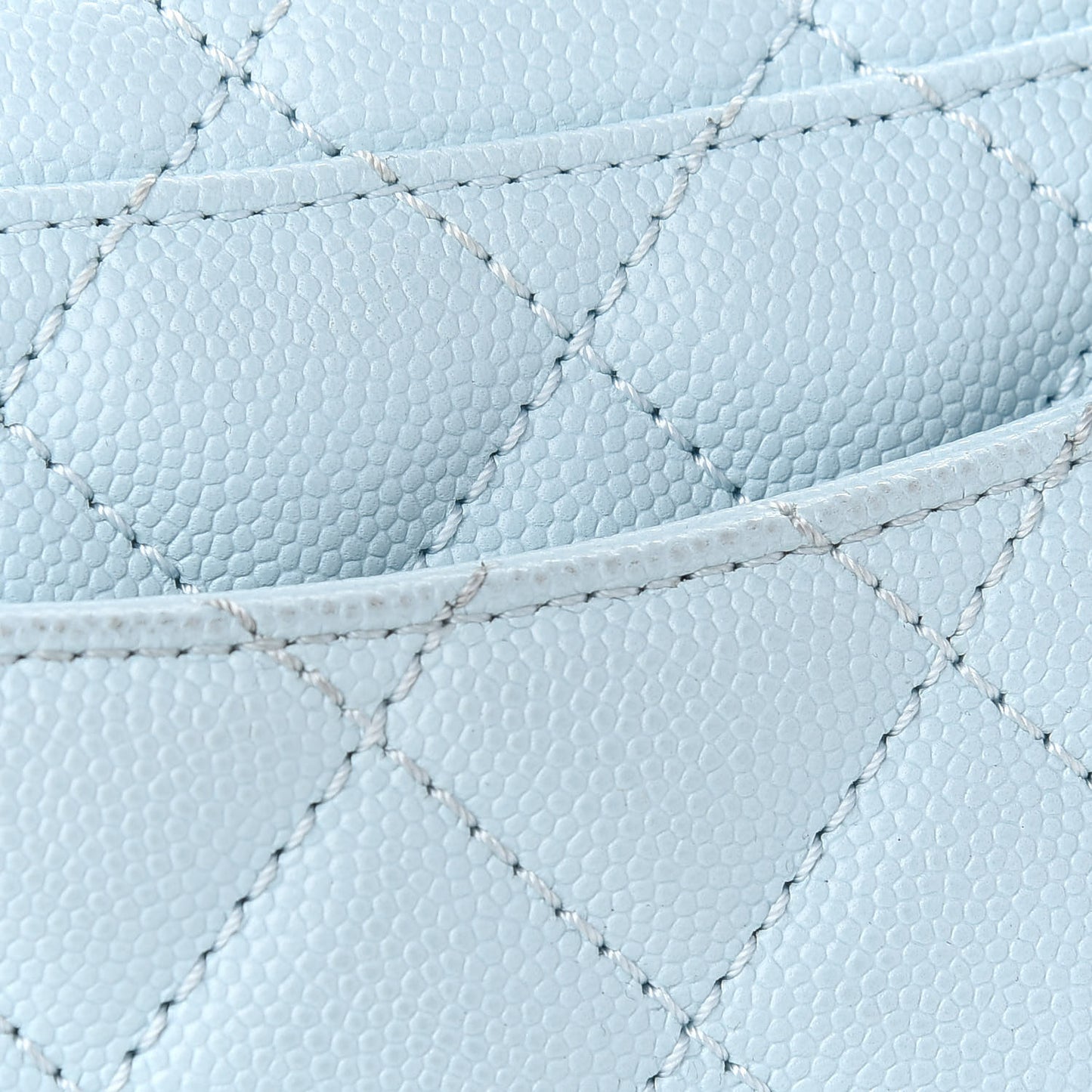 Caviar Quilted Mini Coco Handle Flap Light Blue